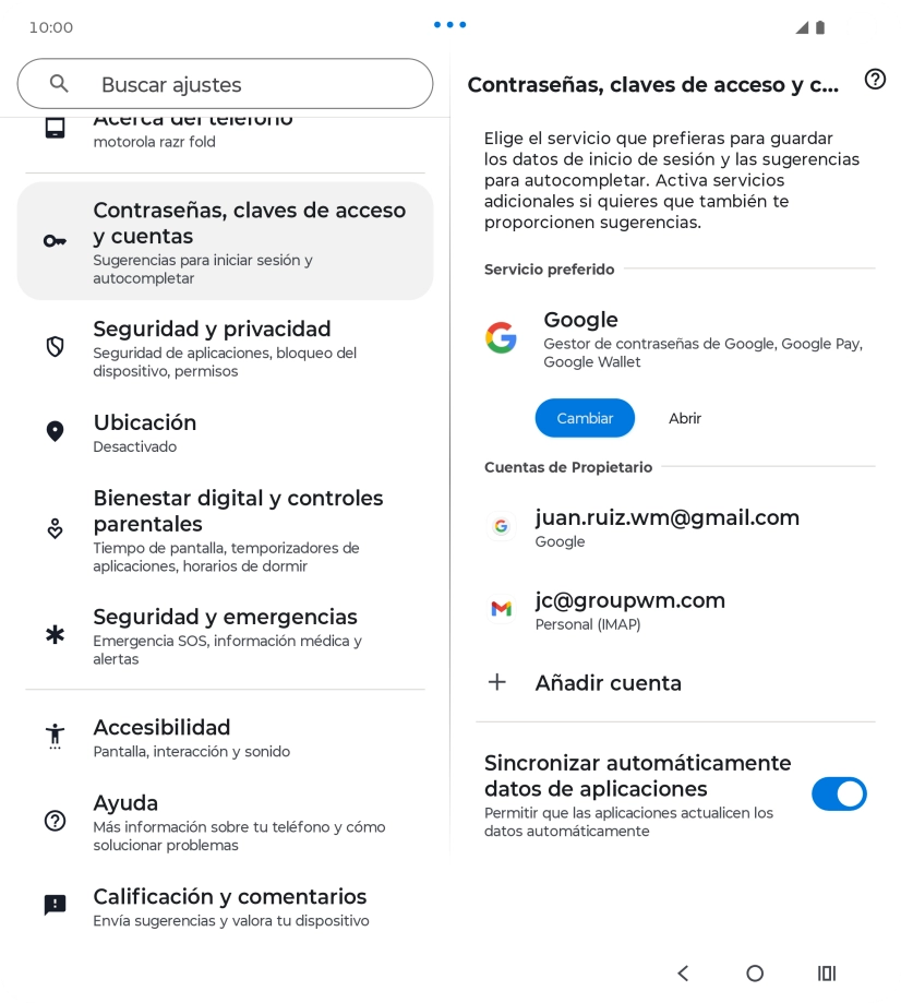 Pulsa el indicador junto a 