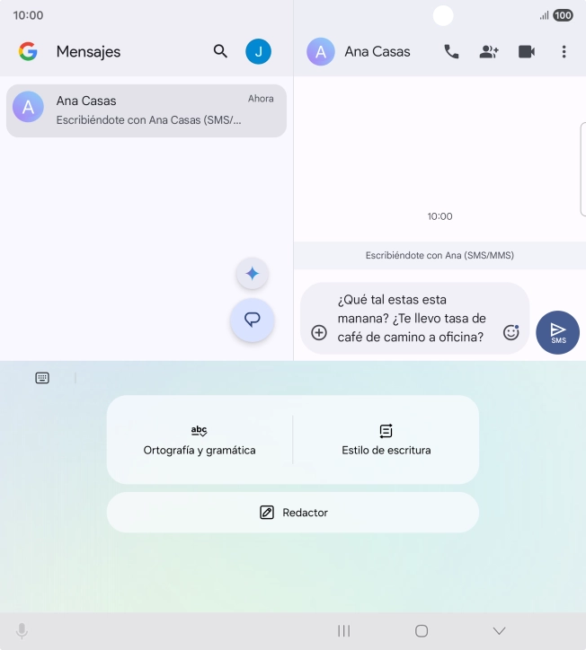 Para comprobar si un texto tiene errores de ortografía o de gramática, pulsa Ortografía y gramática y sigue las indicaciones de la pantalla para utilizar la función. Para comprobar si un texto tiene errores de ortografía o de gramática, pulsa Ortografía y gramática y sigue las indicaciones de la pantalla para utilizar la función.