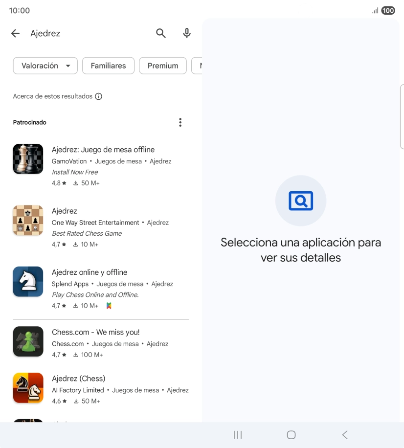 Pulsa la app deseada. Pulsa la app deseada.