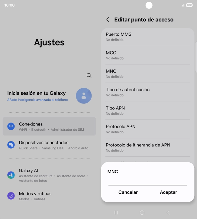Introduce 01 y pulsa Aceptar. Introduce 01 y pulsa Aceptar.