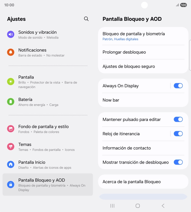 Pulsa Bloqueo de pantalla y biometría e introduce el código de seguridad extra que has creado anteriormente. Pulsa Bloqueo de pantalla y biometría e introduce el código de seguridad extra que has creado anteriormente.