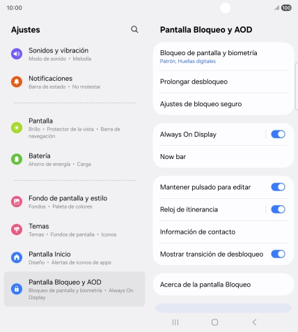 Pulsa Bloqueo de pantalla y biometría e introduce el código de seguridad extra que has creado anteriormente. Pulsa Bloqueo de pantalla y biometría e introduce el código de seguridad extra que has creado anteriormente.