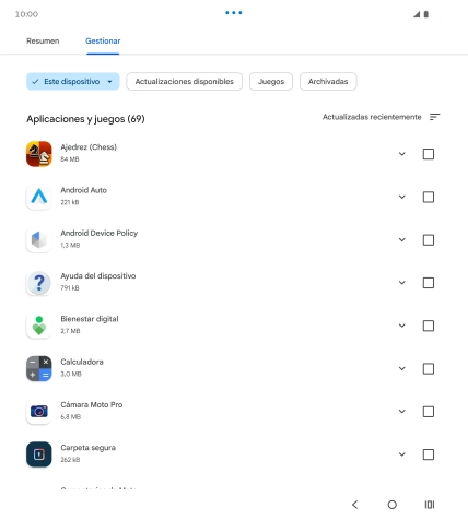 Pulsa la app deseada.