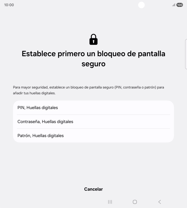 Pulsa el código de seguridad deseado y sigue las indicaciones de la pantalla para crear un código de seguridad del teléfono adicional. Pulsa el código de seguridad deseado y sigue las indicaciones de la pantalla para crear un código de seguridad del teléfono adicional.