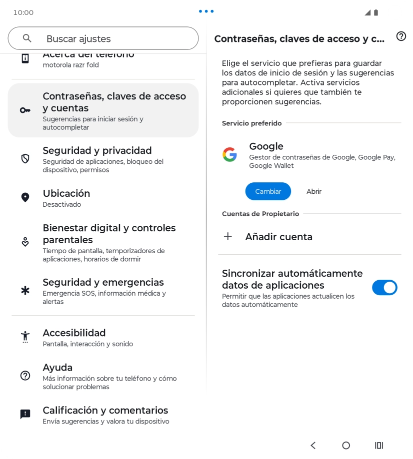 Pulsa Añadir cuenta.