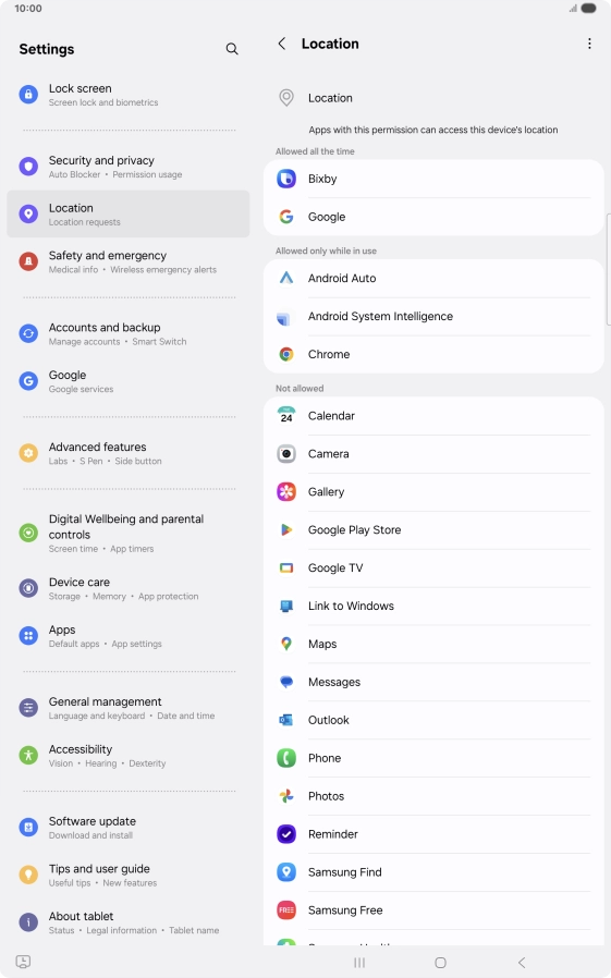 Press the required app. Press the required app.