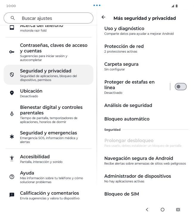 Pulsa Bloqueo de SIM.