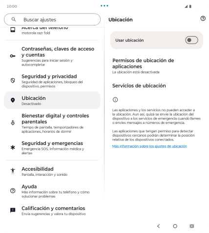 Pulsa el indicador junto a 