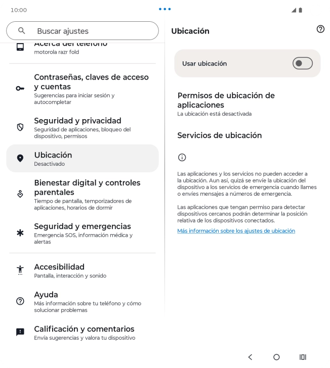 Pulsa el indicador junto a 