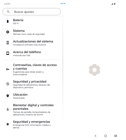 Pulsa Contraseñas, claves de acceso y cuentas.