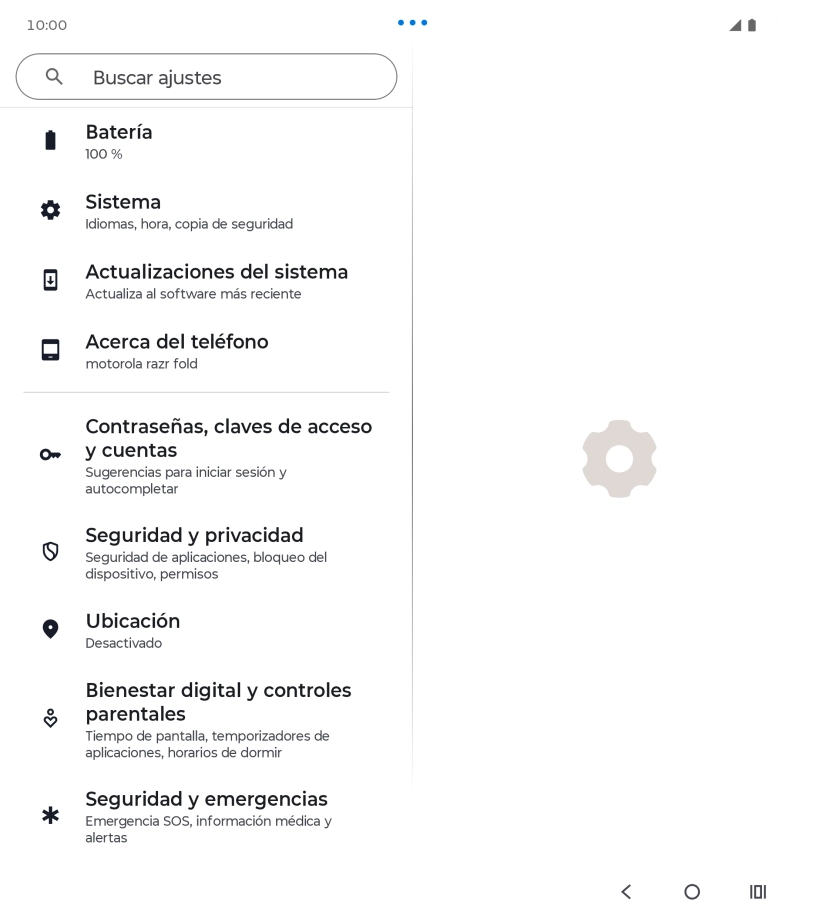 Pulsa Contraseñas, claves de acceso y cuentas.