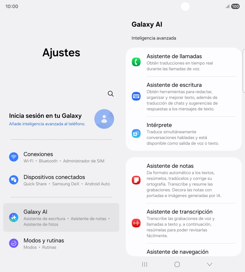 En la pantalla aparecen ahora más ejemplos de cómo puedes utilizar Galaxy AI. En la pantalla aparecen ahora más ejemplos de cómo puedes utilizar Galaxy AI.