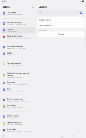 Press App permissions. Press App permissions.