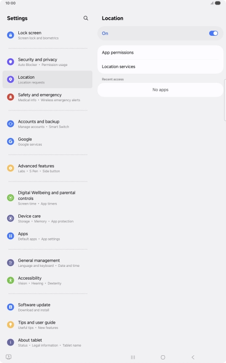 Press App permissions. Press App permissions.