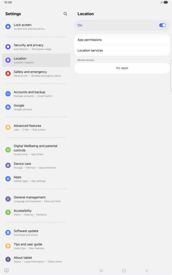 Press App permissions. Press App permissions.