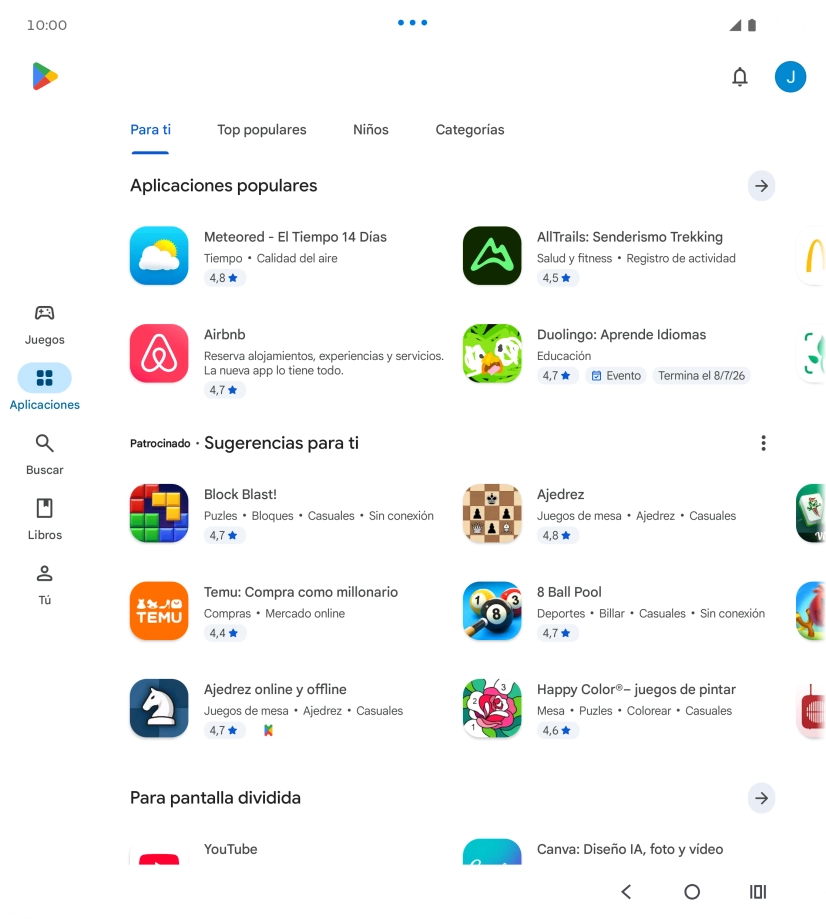Pulsa el icono de perfil. Pulsa el icono de perfil.