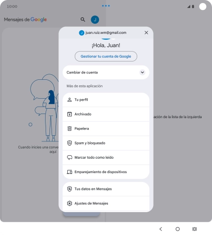 Pulsa Ajustes de Mensajes. Pulsa Ajustes de Mensajes.