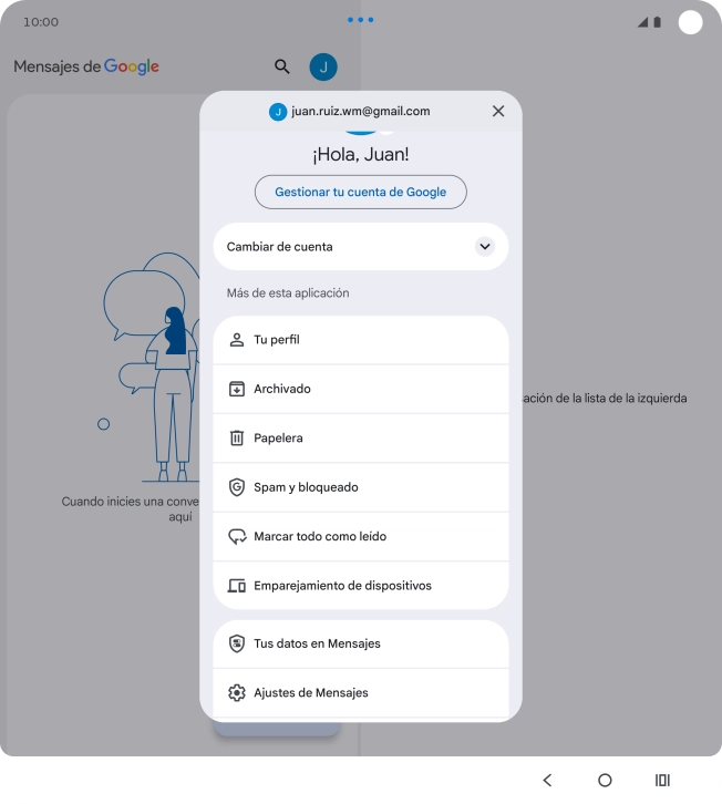 Pulsa Ajustes de Mensajes. Pulsa Ajustes de Mensajes.
