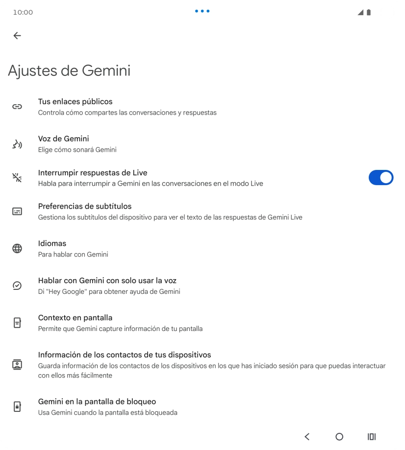 Sigue las indicaciones de la pantalla para seleccionar los ajustes deseados. Sigue las indicaciones de la pantalla para seleccionar los ajustes deseados.