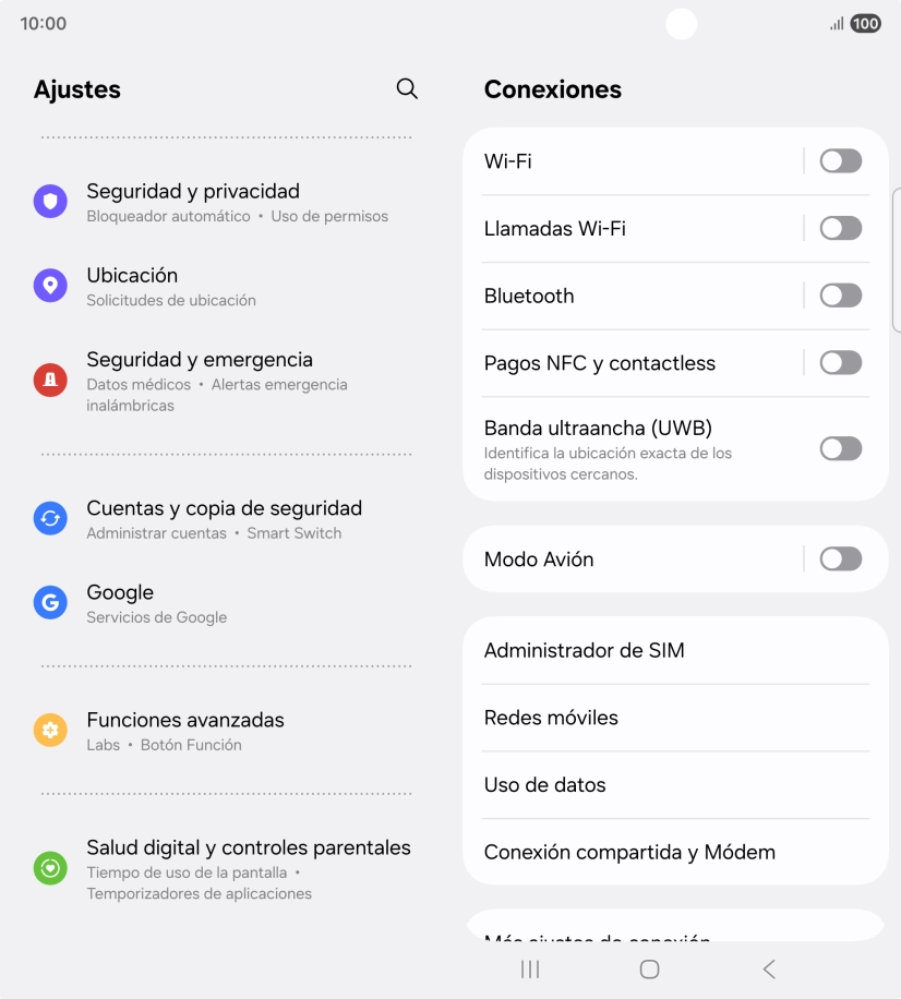 Pulsa Cuentas y copia de seguridad. Pulsa Cuentas y copia de seguridad.
