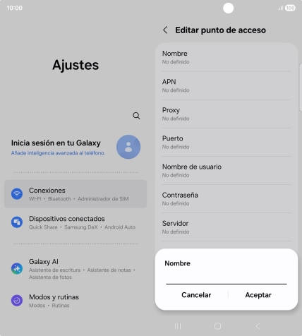 Introduce Vodafone Internet y pulsa Aceptar. Introduce Vodafone Internet y pulsa Aceptar.