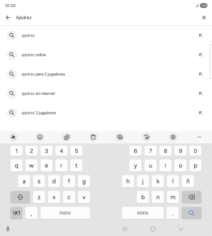 Introduce el nombre del tema o de la app y pulsa el icono de búsqueda. Introduce el nombre del tema o de la app y pulsa el icono de búsqueda.
