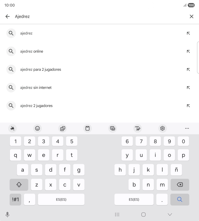 Introduce el nombre del tema o de la app y pulsa el icono de búsqueda. Introduce el nombre del tema o de la app y pulsa el icono de búsqueda.