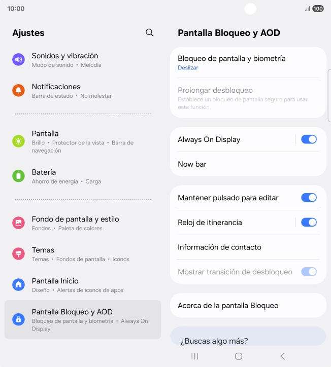 Pulsa Bloqueo de pantalla y biometría. Pulsa Bloqueo de pantalla y biometría.