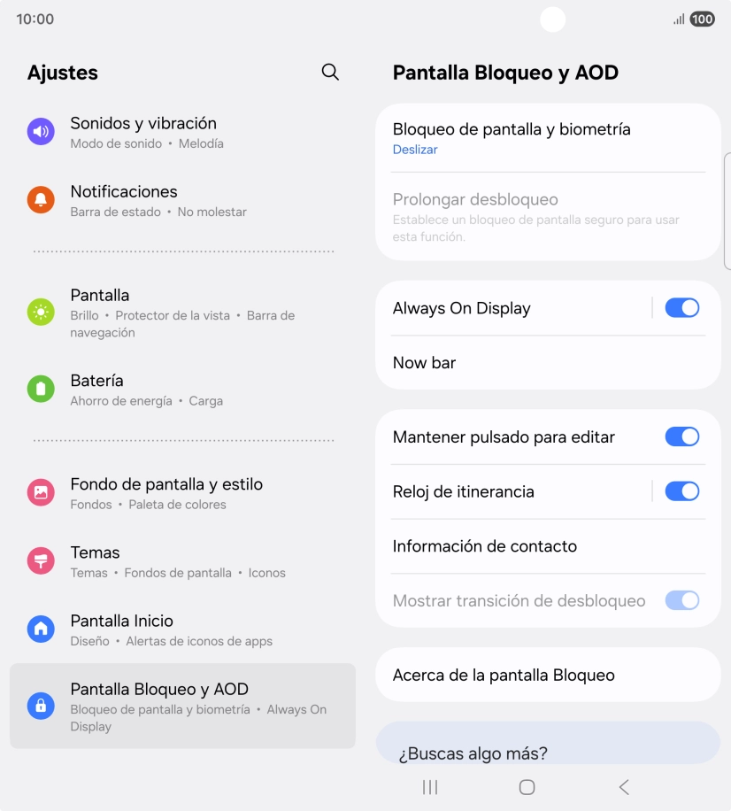 Pulsa Bloqueo de pantalla y biometría. Pulsa Bloqueo de pantalla y biometría.
