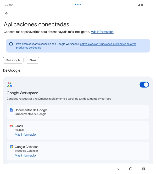 Pulsa el indicador junto a la extensión deseada para activar la función. Pulsa el indicador junto a la extensión deseada para activar la función.