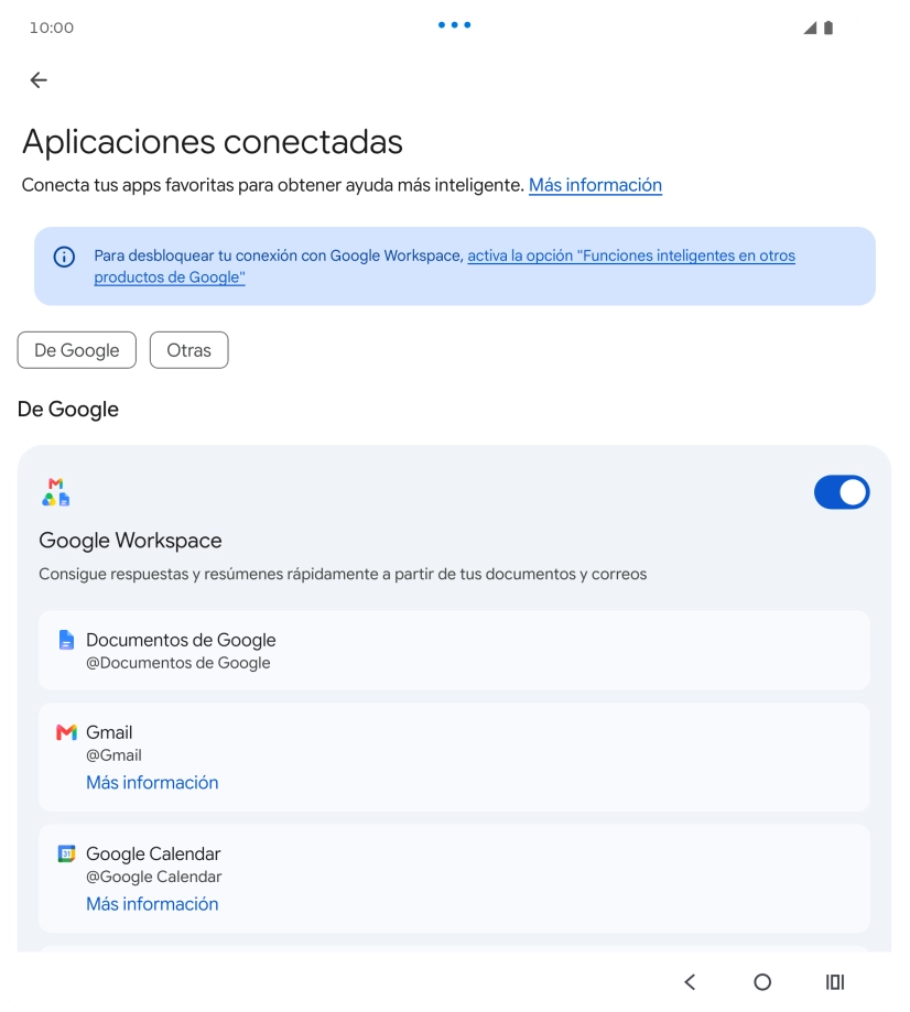 Pulsa el indicador junto a la extensión deseada para activar la función. Pulsa el indicador junto a la extensión deseada para activar la función.