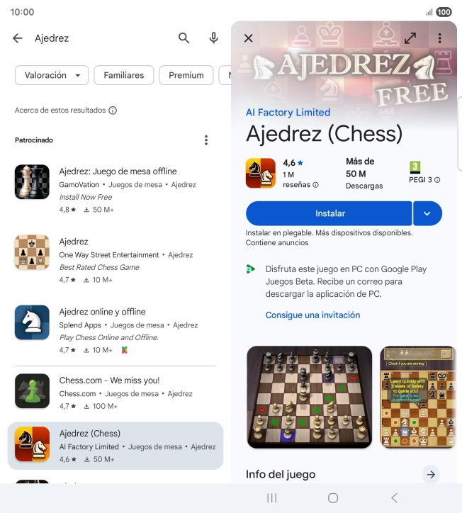 Pulsa Instalar y sigue las indicaciones de la pantalla para instalar la app. Pulsa Instalar y sigue las indicaciones de la pantalla para instalar la app.
