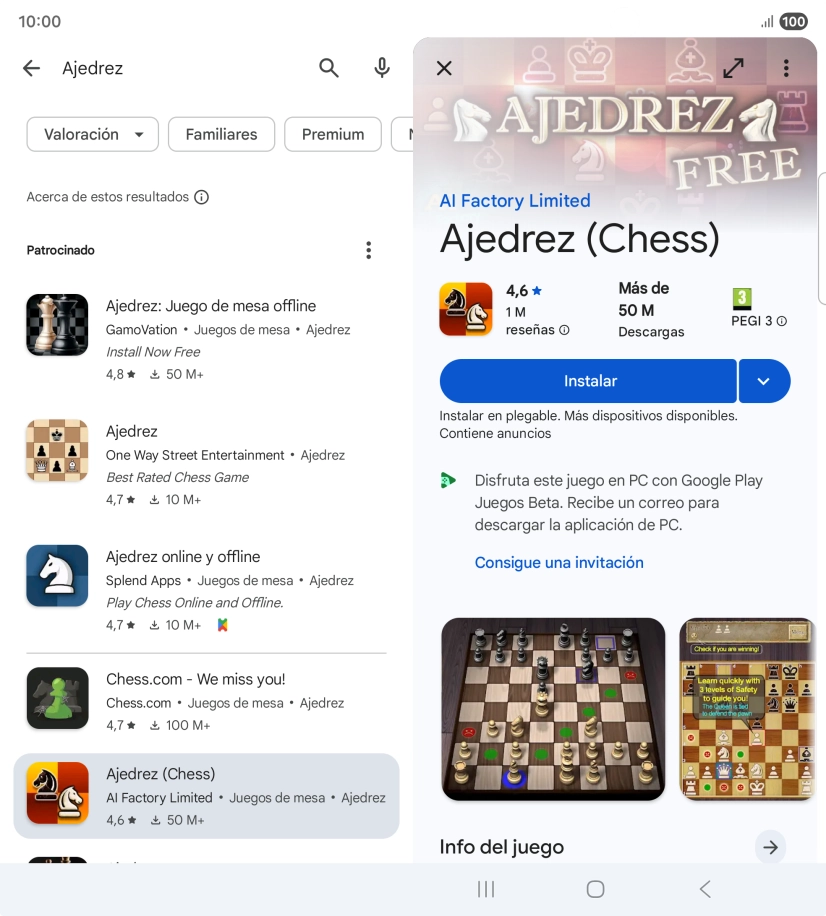 Pulsa Instalar y sigue las indicaciones de la pantalla para instalar la app. Pulsa Instalar y sigue las indicaciones de la pantalla para instalar la app.