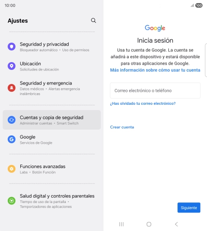 Si no tienes una cuenta de Google, pulsa Crear cuenta y sigue las indicaciones de la pantalla para ver cómo crear una cuenta nueva. Si no tienes una cuenta de Google, pulsa Crear cuenta y sigue las indicaciones de la pantalla para ver cómo crear una cuenta nueva.