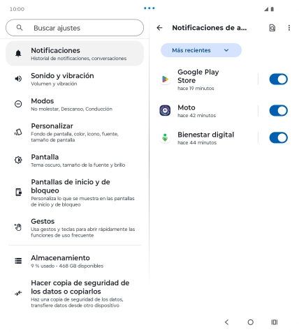 Pulsa la lista desplegable.