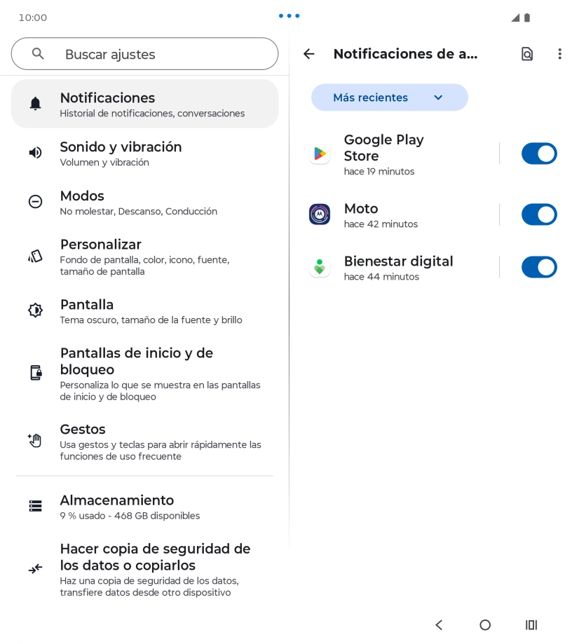 Pulsa la lista desplegable.