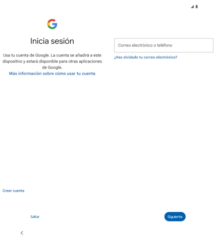Sigue las indicaciones de la pantalla para terminar la activación. Sigue las indicaciones de la pantalla para terminar la activación.