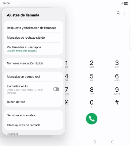 Pulsa Servicios adicionales. Pulsa Servicios adicionales.