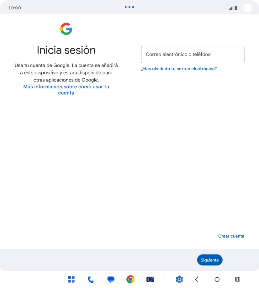 Si no tienes una cuenta de Google, pulsa Crear cuenta y sigue las indicaciones de la pantalla para ver cómo crear una cuenta nueva.