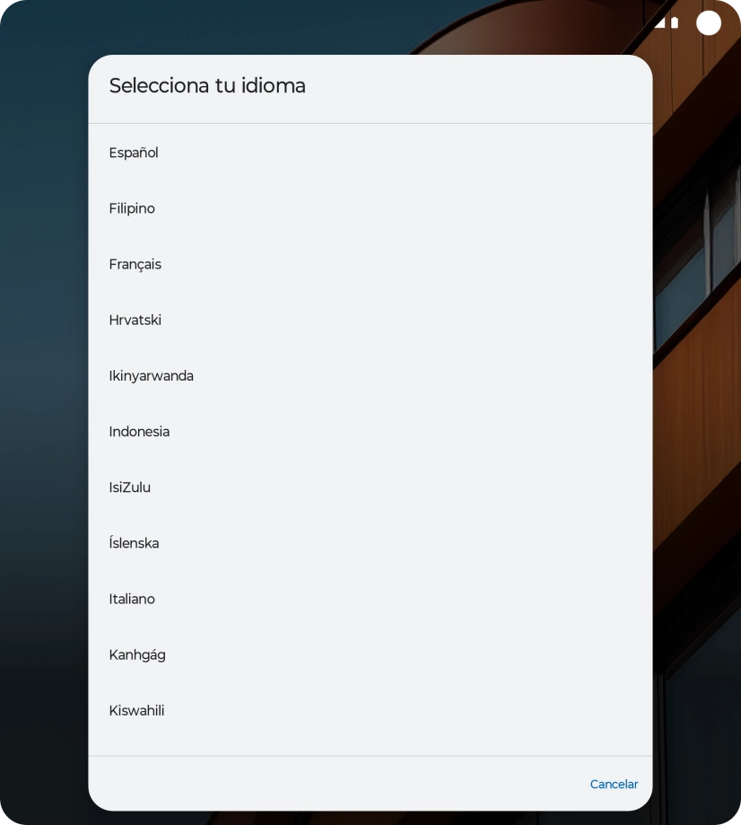 Pulsa el idioma deseado. Pulsa el idioma deseado.