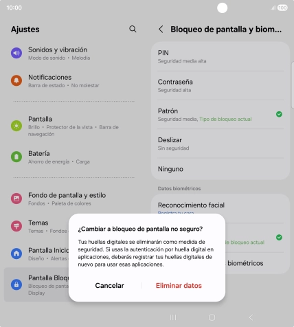 Pulsa Eliminar datos. Pulsa Eliminar datos.