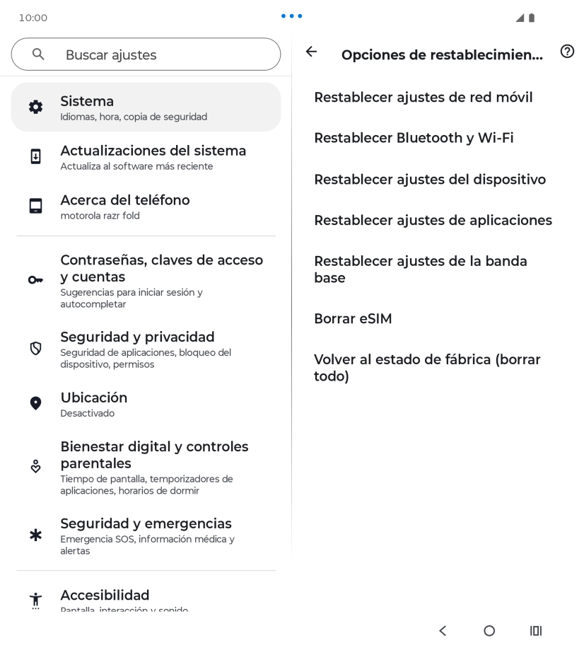 Pulsa Restablecer ajustes de red móvil.