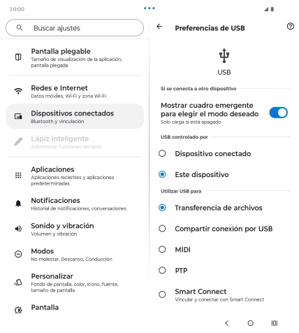 Pulsa Transferencia de archivos.