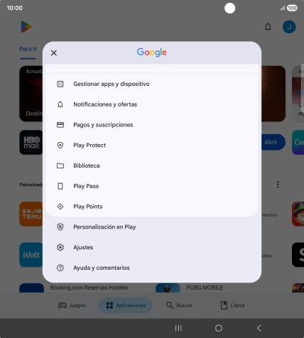 Pulsa Gestionar apps y dispositivo.