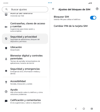 Pulsa el indicador junto a 