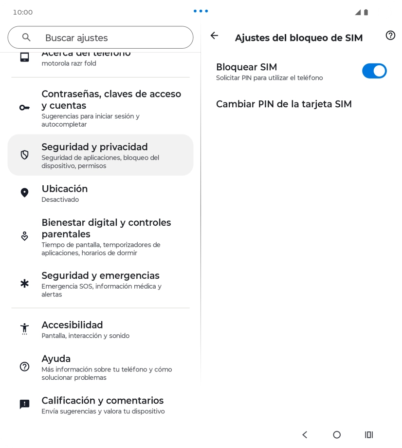 Pulsa el indicador junto a 
