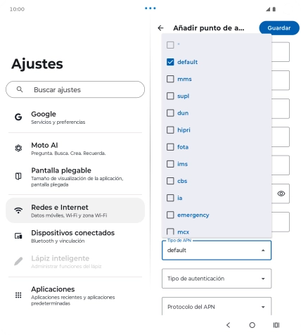 Pulsa la flecha hacia arriba.