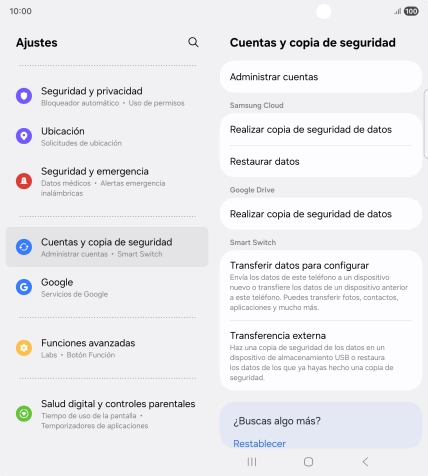 Pulsa Administrar cuentas. Pulsa Administrar cuentas.
