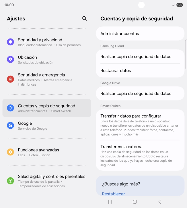 Pulsa Administrar cuentas. Pulsa Administrar cuentas.