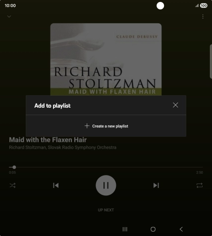Press Create a new playlist. Press Create a new playlist.